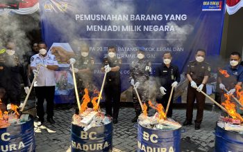 Bea Cukai Madura Musnahkan 20 Juta Batang Rokok: Pelaku Bisa Bayar Denda
