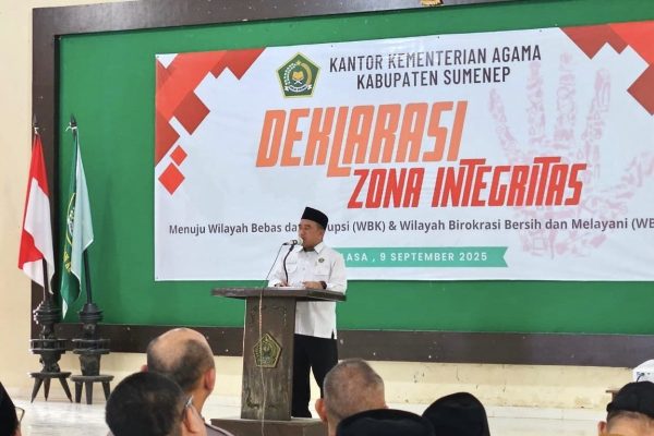 Deklarasi Zona Integritas Kemenag Sumenep: Cuci Tangan Kepala
