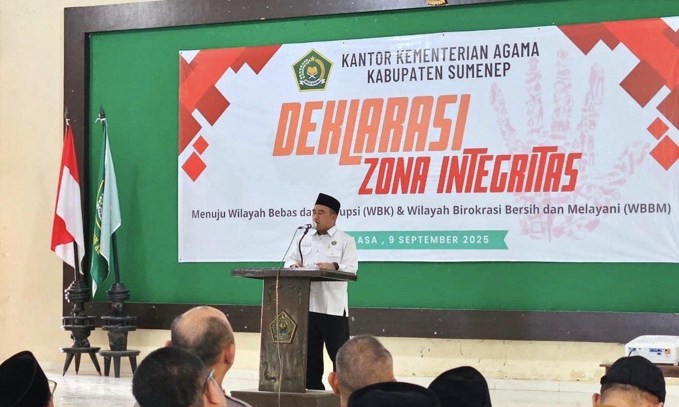 Deklarasi Zona Integritas Kemenag Sumenep: Cuci Tangan Kepala